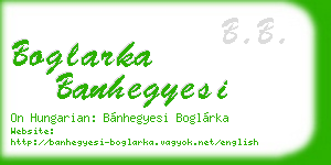 boglarka banhegyesi business card